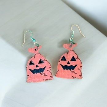 Leaf Trash Bag Dangle Earrings