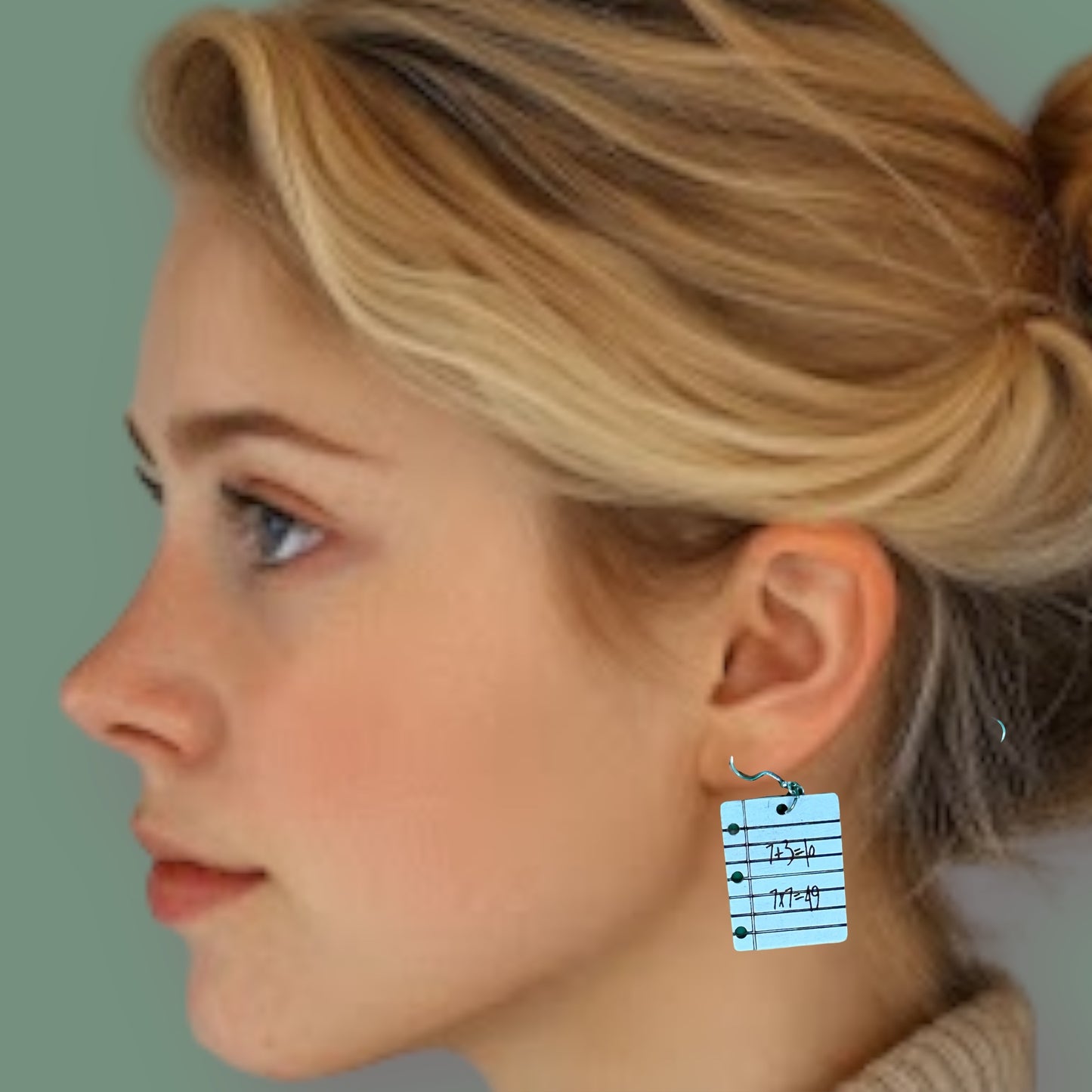 Noteook Paper Earrings