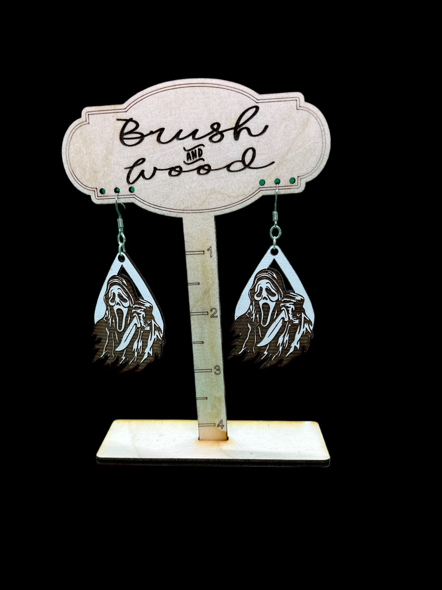 Ghost Face Dangle Earrings 2