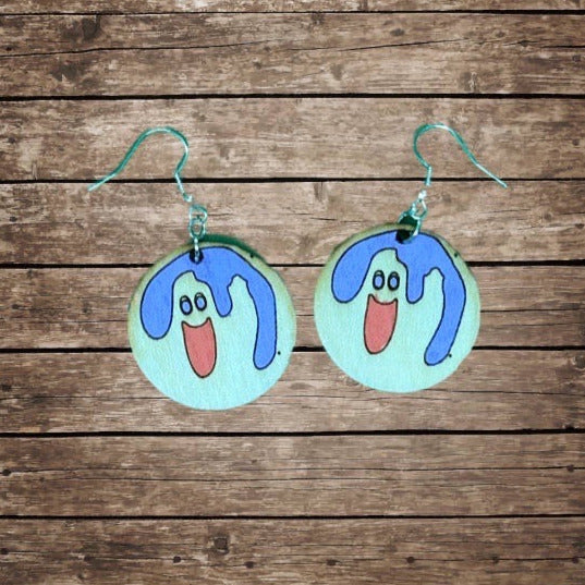 Ghost Sugar Cookie Dangle Earrings