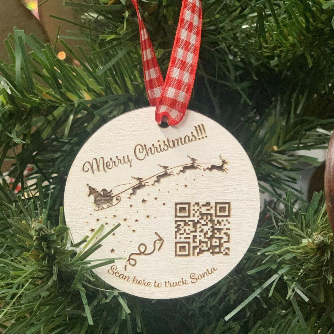 QR Code Santa Tracker Ornament