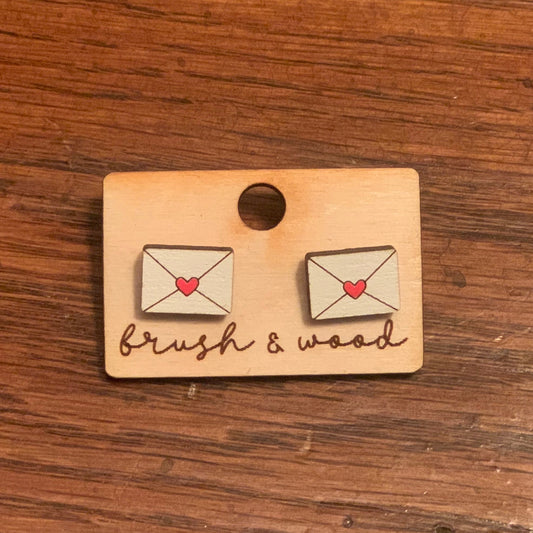 Valentine Letter Studs