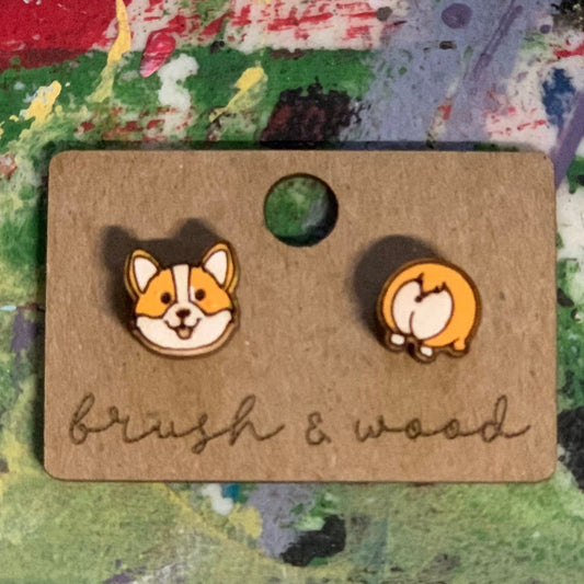 Corgi Dog Studs