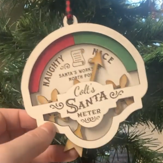 Painted Naughty/Nice Ornament