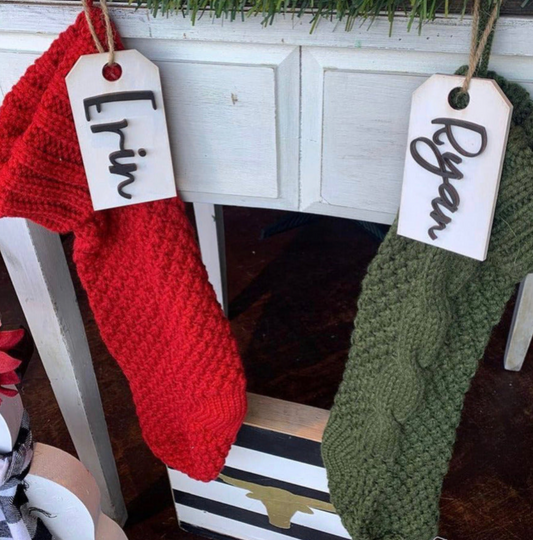 Painted Stocking Tags